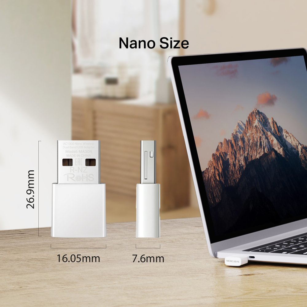 MERCUSYS ασύρματος USB αντάπτορας δικτύου , AC1300, Ver 1.0 9060 - Image 6