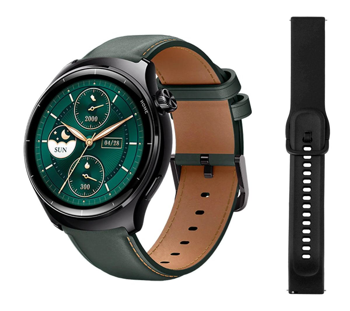 IBRO smartwatch Lite 3 Pro με 2x λουράκια, heart rate, 1.32" AOLED, GPS, 5 AT, μαύρο/πράσινο 9036