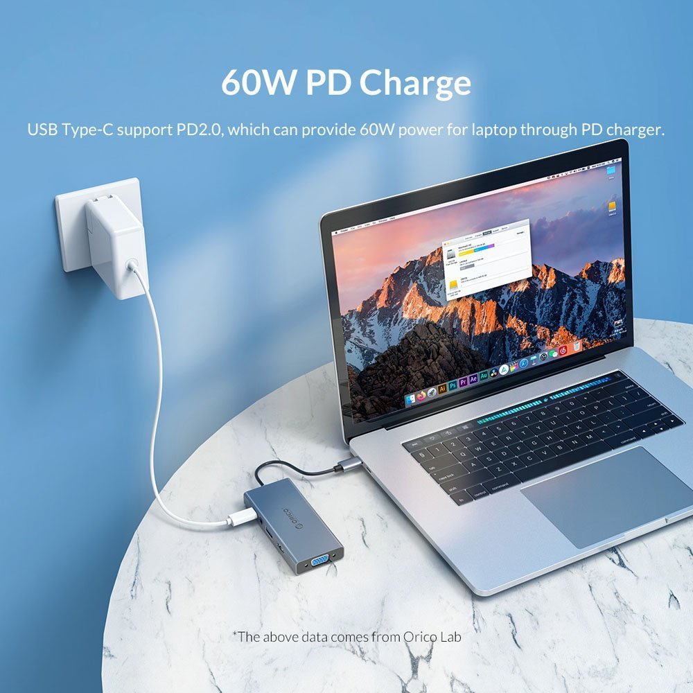 docking station, 5 thyron, USB-C syndesi, 60W PD, 4K, gkri 2171 USB-C