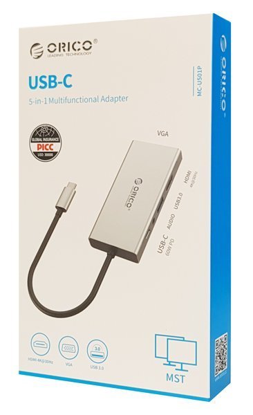 docking station, 5 thyron, USB-C syndesi, 60W PD, 4K, gkri 2171 USB-C