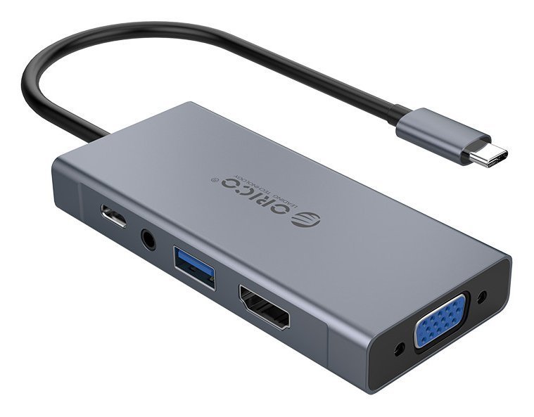 ORICO docking station , 5 θυρών, USB-C σύνδεση, 60W PD, 4K, γκρι 2171