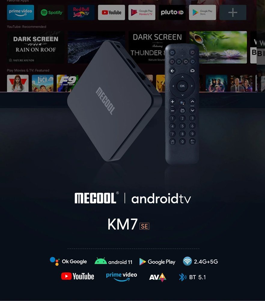 ECOOL TV Box K7 SE, Google pistopoiisi, 4K, 2/32GB, WiFi, Android 11 6953 0 2