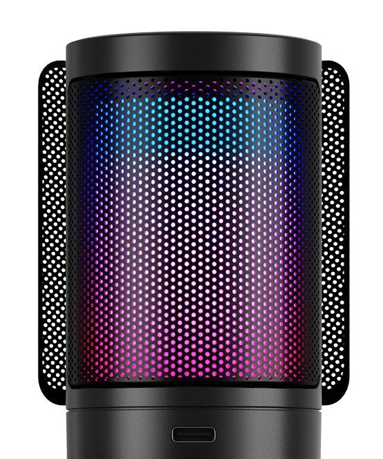 gaming mikrofono TYTO me vasi grafeioy & epitrapezia, pop filtro, kardioeides, USB, mayro 9211 USB 4