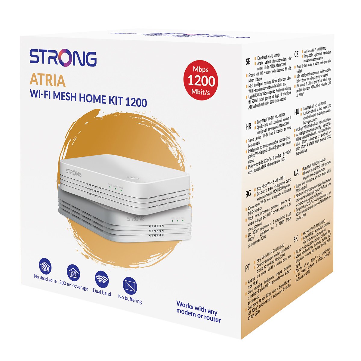 WiFi esh Home Kit ATRIA 1200 V2, 1200bps Dual Band, 2tmch 7362 Mesh 10