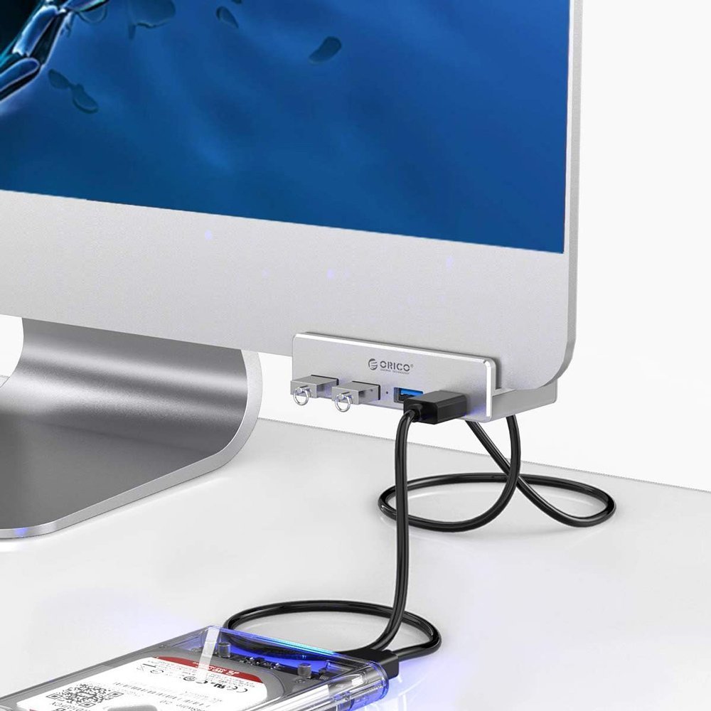 ORICO USB hub με σφιγκτήρα, 4x θυρών, 5Gbps, USB σύνδεση, ασημί 8446 - Image 3