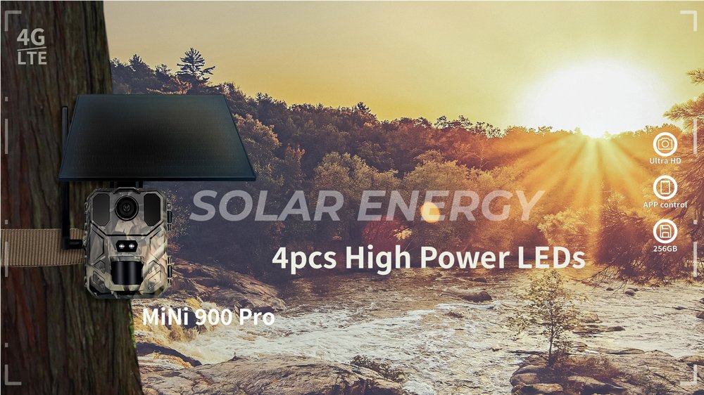 SUNTEK smart ηλιακή κάμερα κυνηγού ini 900 Pro, PIR, 4G, 30P/2K, SD, IP65 9630 - Image 2