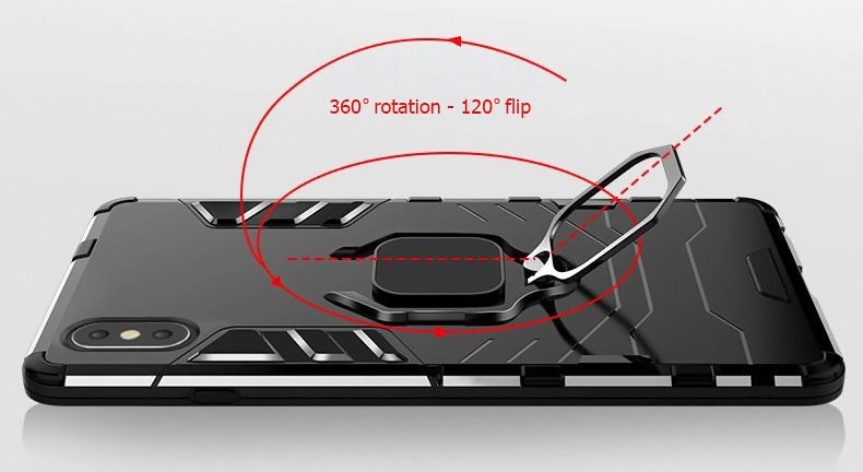 POWERTECH Θήκη Ring Armor για iPhone 14, μαύρη 4211 - Image 3