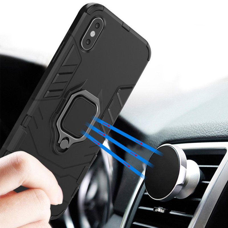 POWERTECH Θήκη Ring Armor για iPhone 14, μαύρη 4211 - Image 2