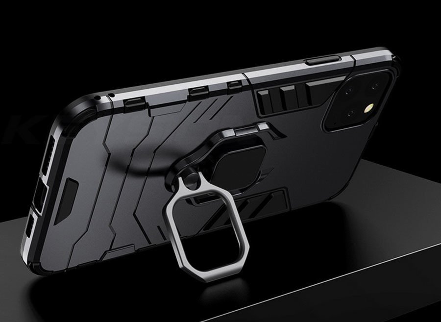 POWERTECH Θήκη Ring Armor για iPhone 14, μαύρη 4211 - Image 4