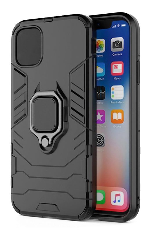POWERTECH Θήκη Ring Armor για iPhone 14, μαύρη 4211
