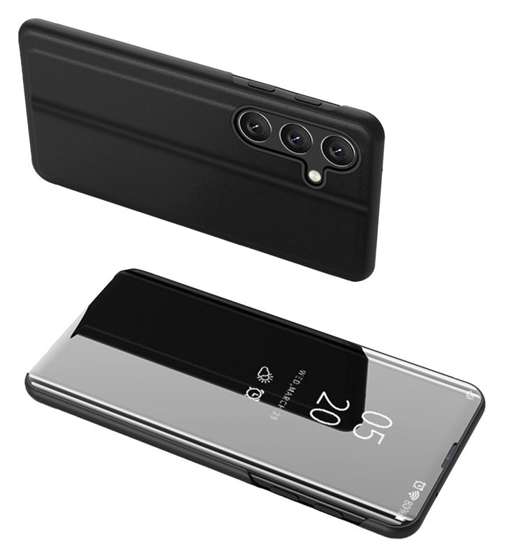 POWERTECH θήκη Clear view  για Samsung Galaxy A24, μαύρη 5431