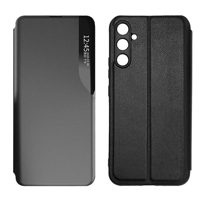 POWERTECH θήκη Smart view για Samsung A24, μαύρη 5995