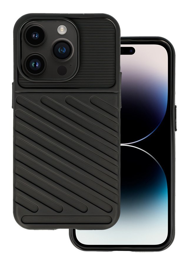 POWERTECH Θήκη Thunder  για iPhone 15 Pro Max, μαύρη 6002