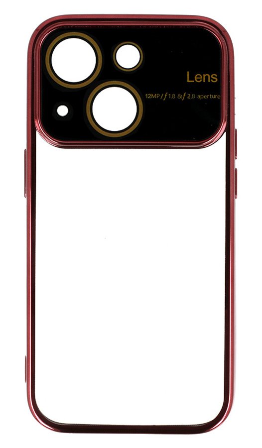 POWERTECH θήκη Electro Lens  για iPhone 15, διάφανη-βυσσινί 6567
