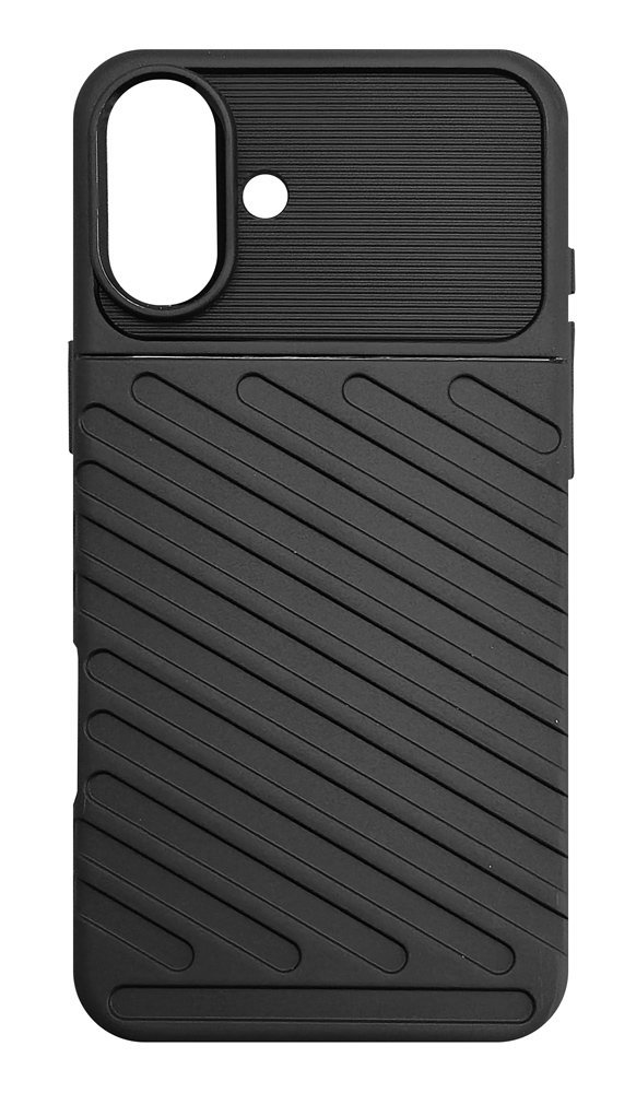 POWERTECH θήκη Thunder  για iPhone 16 Plus, μαύρη 8097