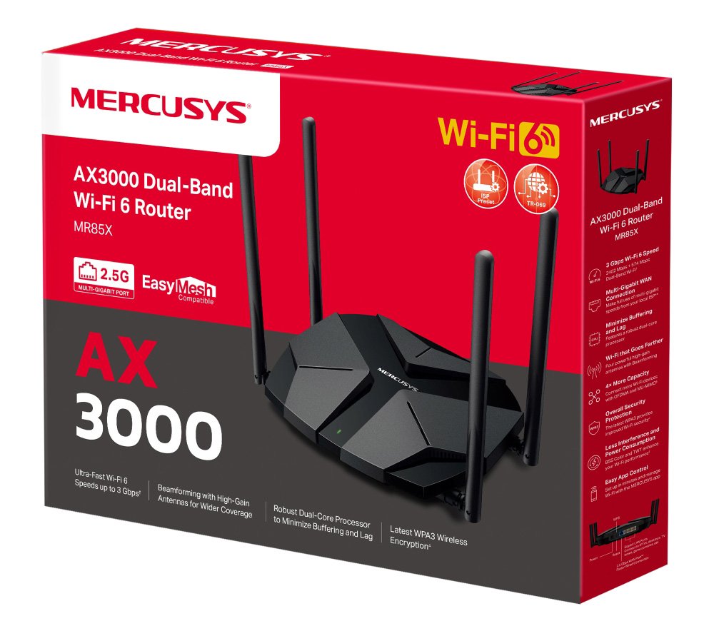 MERCUSYS router , Wi-Fi 6, 3Gbps AX3000, Dual Band 9602 - Image 9