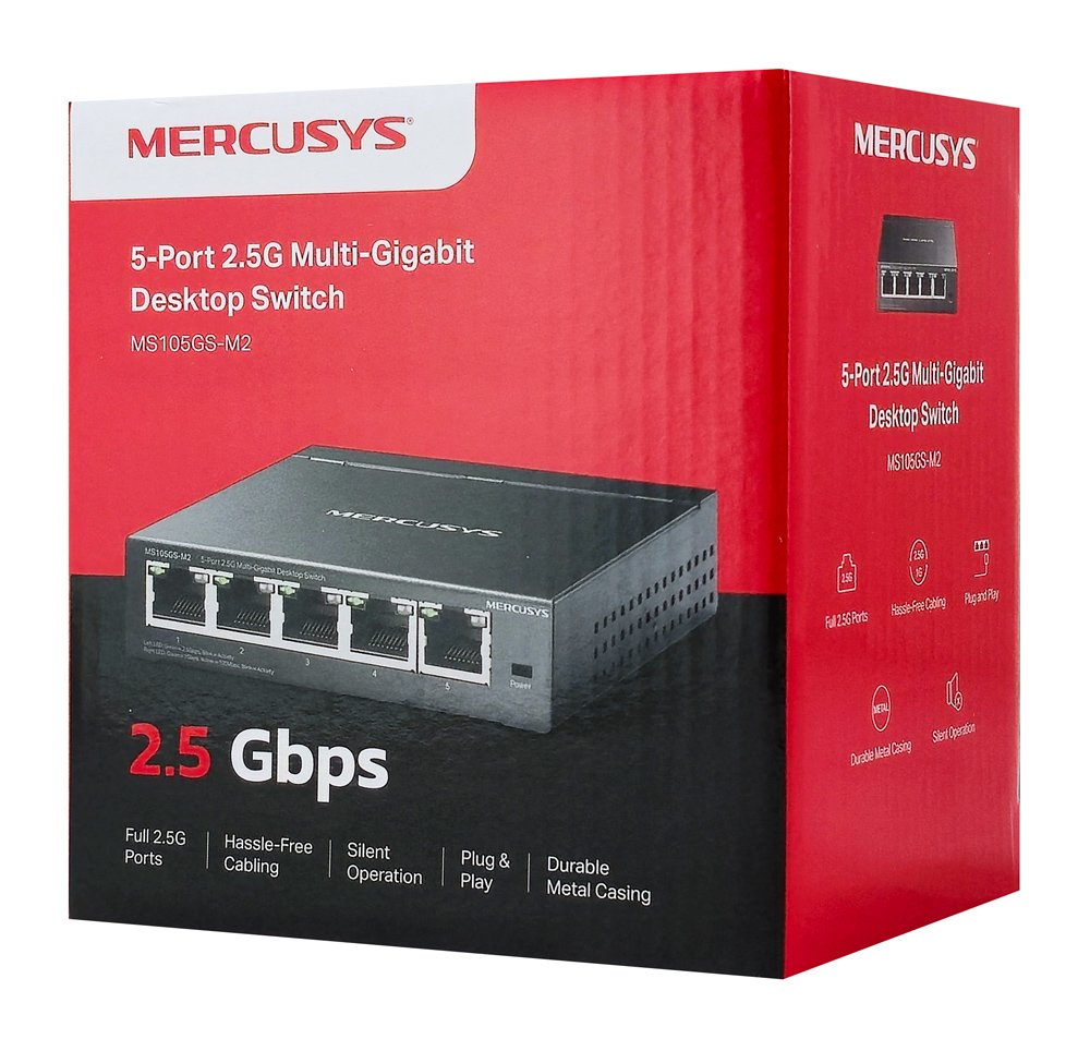 MERCUSYS desktop switch , 5x 2.5Gbps θύρες, UN/1.0 9635 - Image 3