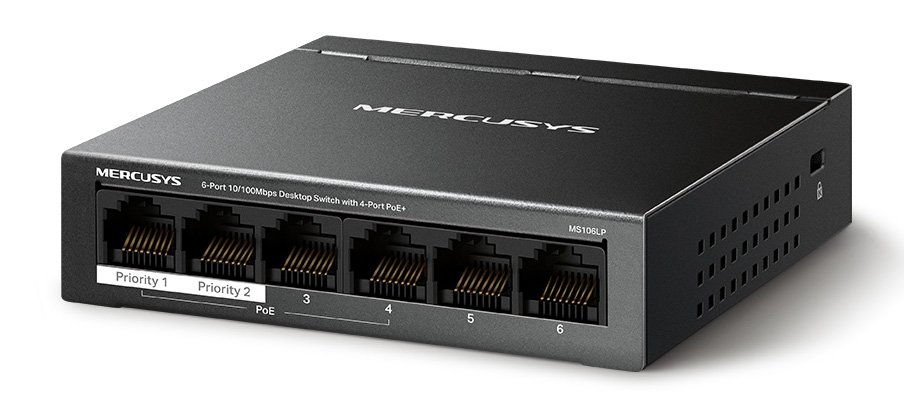 MERCUSYS Desktop Switch , 6x 10/100 Mbps, PoE+, Ver. 1.0 5535