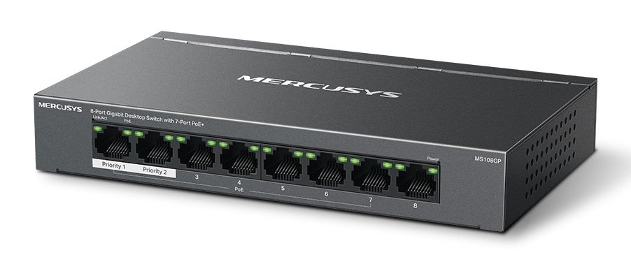MERCUSYS Desktop Switch , 8x 10/100/1000 Mbps, PoE+, Ver. 1.0 5537