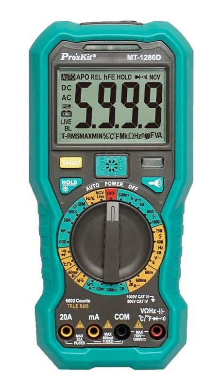 PROSKIT ψηφιακό πολύμετρο , 1000V DC, NVC, True RMS 6456