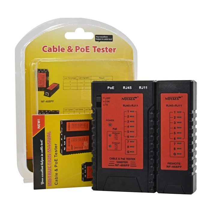 NOYAFA tester καλωδίων δικτύου για PoE RJ45 & RJ11 5061 - Image 5