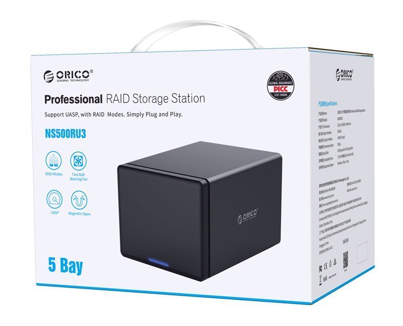 NAS gia 5x 3.5" HDD USB 3.0, 5Gbps, eos 80TB, mayri 2826 3.5"