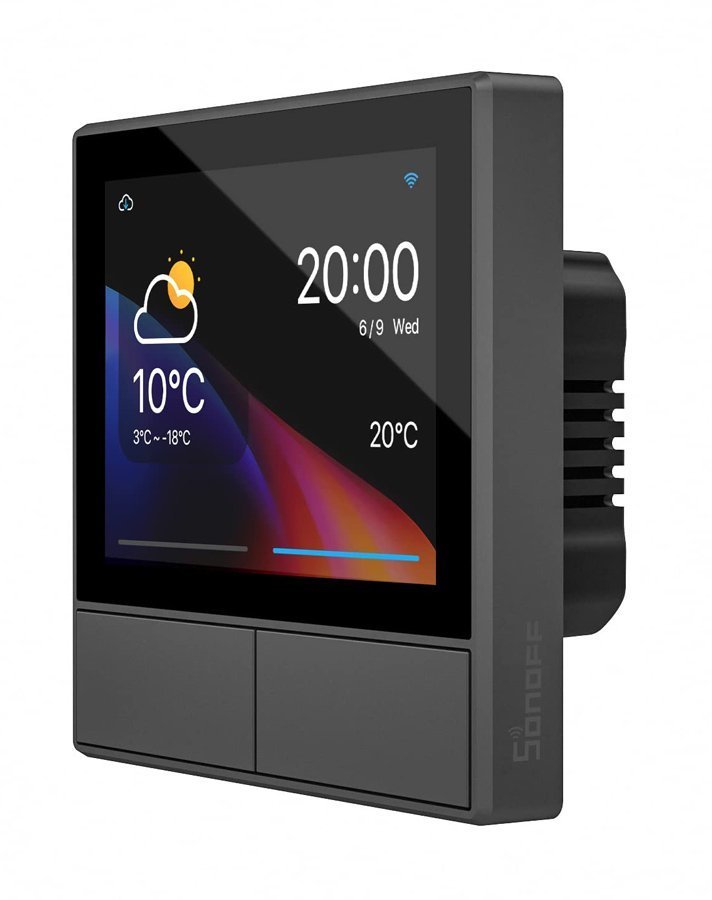 SONOFF smart panel ελέγχου anel με οθόνη αφής, 2-gang, Wi-Fi, γκρι 3413