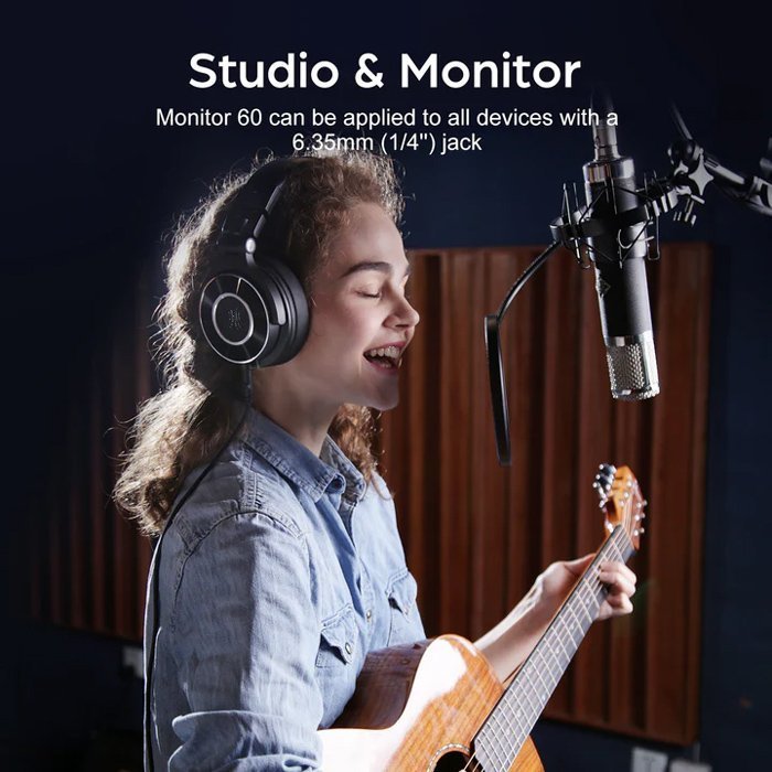 NEDI headset Monitor 60, 6.35mm & 3.5mm σύνδεση, Hi-Res, 50mm, μαύρο 6100 - Image 2
