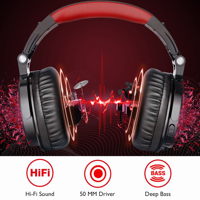 NEDI headphones Studio Pro M, ensyrmata/asyrmata, Hi-Fi, 50mm, mayro 6102 Bluetooth