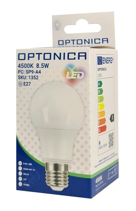 OPTONICA LED λάμπα A60 1352, 8.5W, 4500K, E27, 806lm 4898 - Image 3