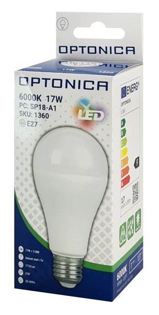 OPTONICA LED λάμπα A60 1360, 17W, 6000K, E27, 1710lm 5967 - Image 3