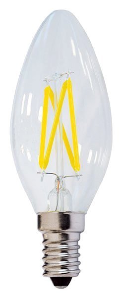 OPTONICA LED λάμπα Candle C35 Filament 1471, 4W, 4500K, E14, 400lm 2852