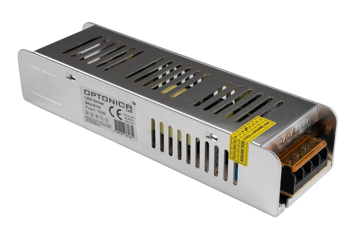 OPTONICA τροφοδοτικό LED καλωδιοταινίας 6133, 150W, 12V/12.5A 7668