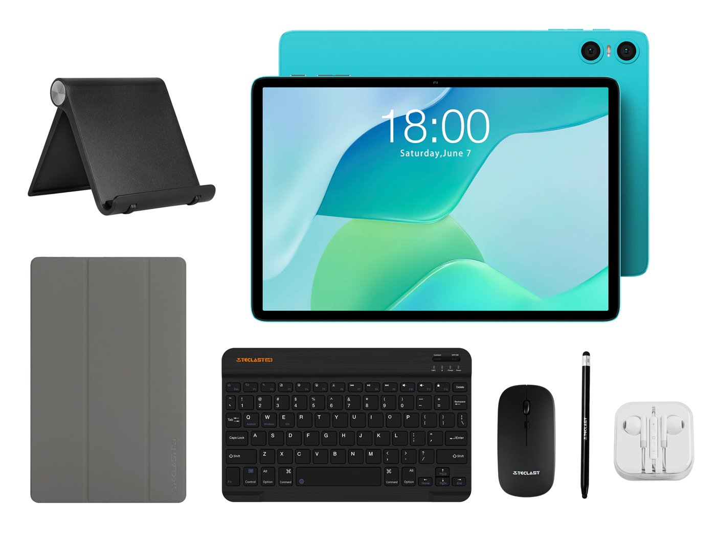 TECLAST tablet  με πληκτρολόγιο/ποντίκι/στυλό αφής/θήκη/βάση, 10.1", 3/64GB, Android 15, 6000mAh, μπλε 9655
