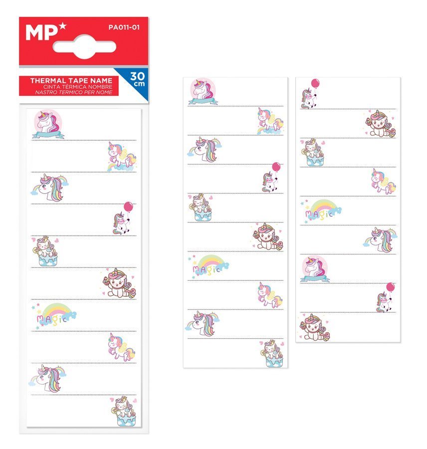 MP θερμοκολλητικές ετικέτες ρούχων unicorn , 19τμχ 6543
