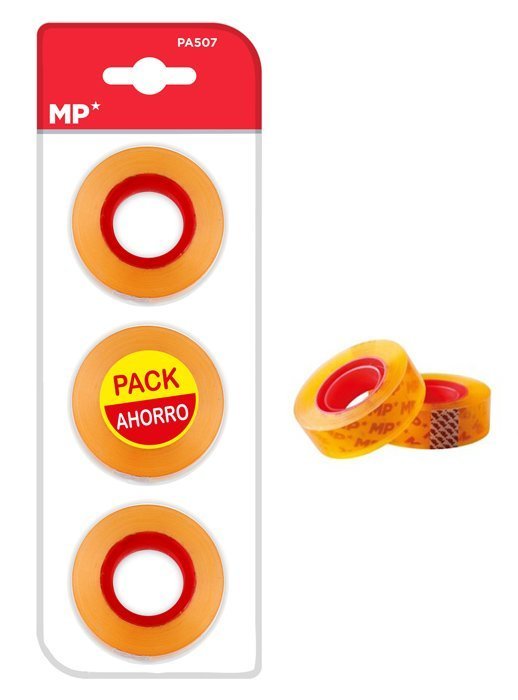 MP κολλητική ταινία Transparent , 18mm, 33m, διάφανη, 3τμχ 3427