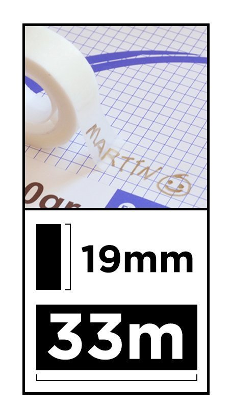 MP κολλητική ταινία Invisible , 19mm, 33m, διάφανη, 3τμχ 6547 - Image 2