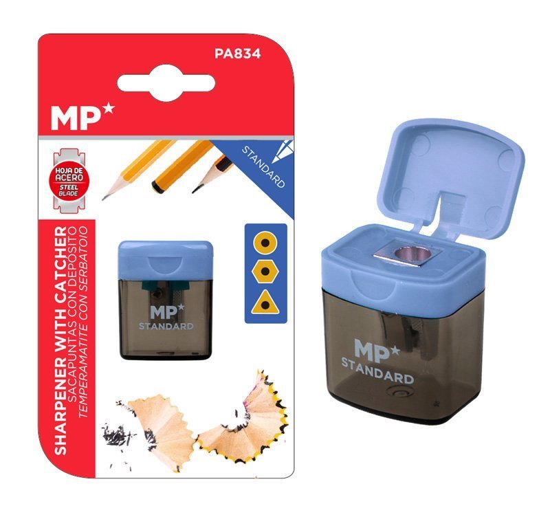 MP ξύστρα μολυβιών με κάδο , μωβ 1611