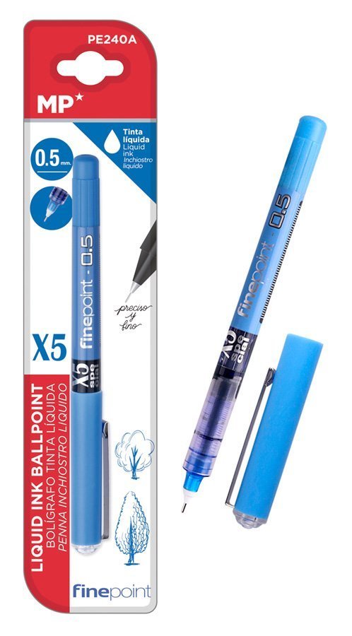 M στυλό διαρκείας, καλλιγραφίας E240A, 0.5mm, μπλε 1562
