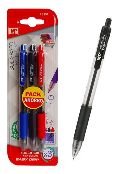 MP σετ στυλό διαρκείας τριών χρωμάτων , 1.0mm, 3τμχ 1564