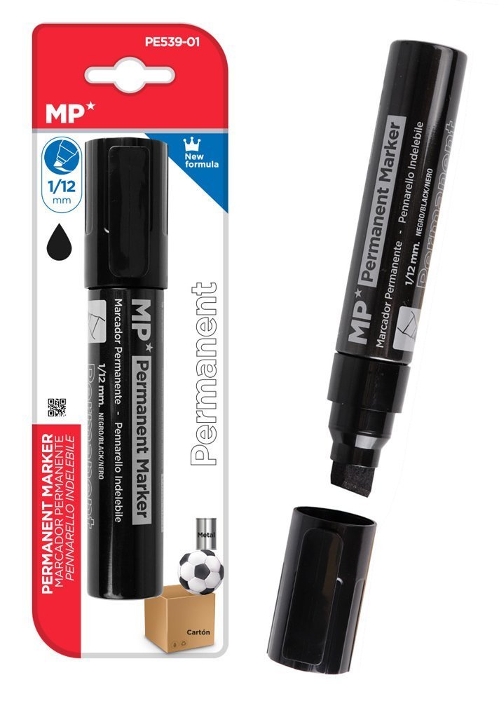 MP ανεξίτηλος μαρκαδόρος , 1/12mm, μαύρος 6055