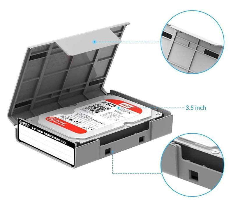 ORICO θήκη προστασίας για 3.5" HDD , γκρι 8459 - Image 3