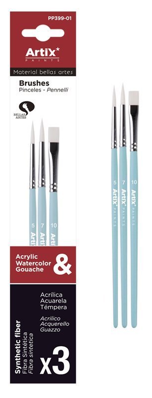 ARTIX PAINTS σετ πινέλων ζωγραφικής , μπλε, 3τμχ 2906