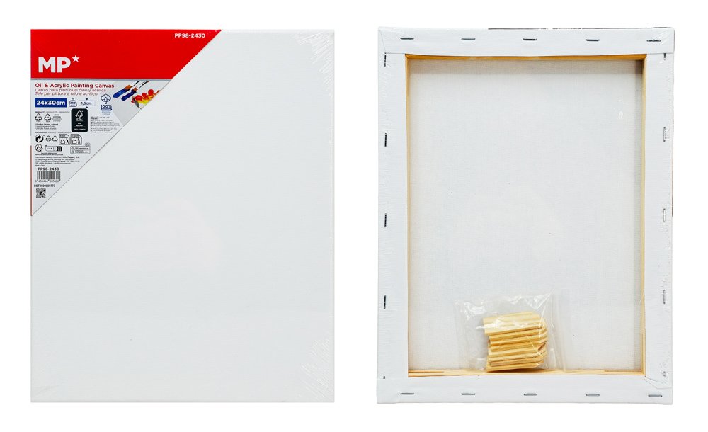 MP καμβάς τελάρο ζωγραφικής , 24x30cm, 280gr/m², λευκός