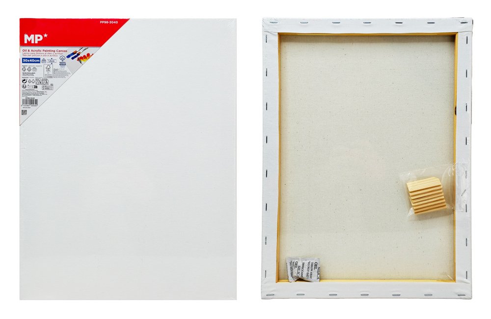 MP καμβάς τελάρο ζωγραφικής , 30x40cm, 280gr/m², λευκός