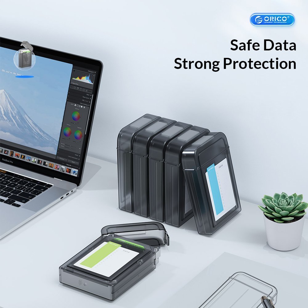 ORICO θήκη προστασίας για 2x 2.5" HDD , γκρι/διάφανη 8458 - Image 2