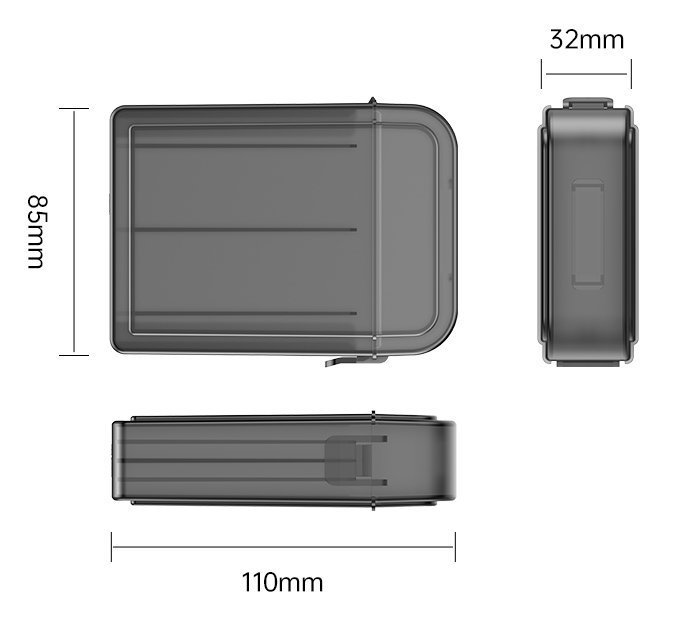 ORICO θήκη προστασίας για 2x 2.5" HDD , γκρι/διάφανη 8458 - Image 4