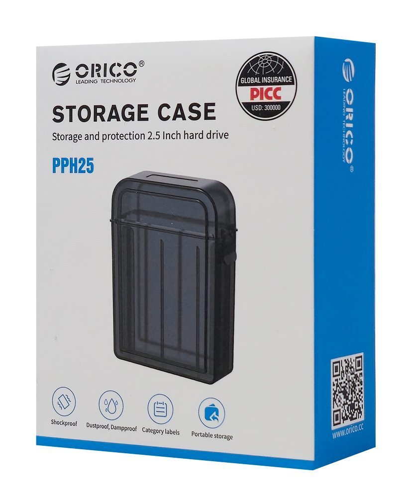 ORICO θήκη προστασίας για 2x 2.5" HDD , γκρι/διάφανη 8458 - Image 5