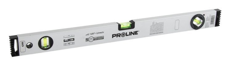 PROLINE αλφάδι 15058 με 3 μάτια, αλουμινίου, μοιρογνωμόνιο, 80cm 3443