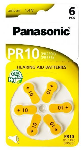 PANASONIC μπαταρίες ακουστικών βαρηκοΐας , mercury free, 1.4V, 6τμχ 1176
